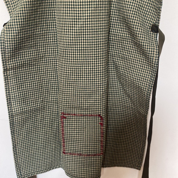 Green And Tan Snowman Full Apron - Picture 3 of 3